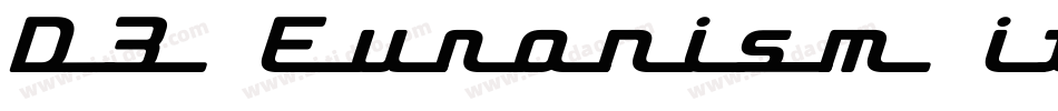 D3 Euronism italic字体转换